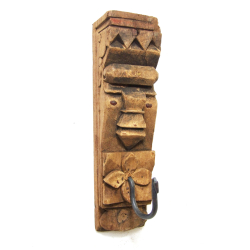 Wieszak ścienny  Rzeźbiony Drewno egzotyczne Hand Made 26cm